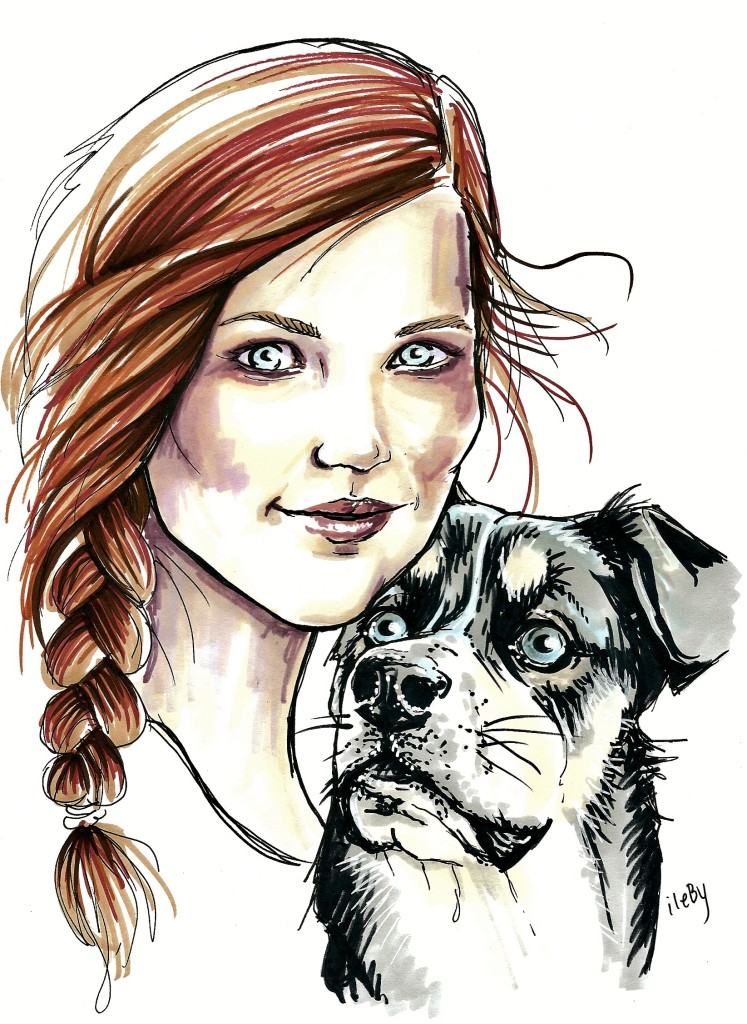 porträttmedhund